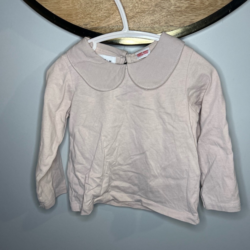 Zara Blush Pink Long Sleeve Kids Top - Picture 2 of 8